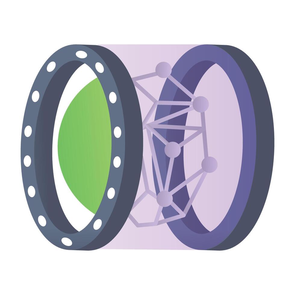 An icon of future portal designed in flat style vector