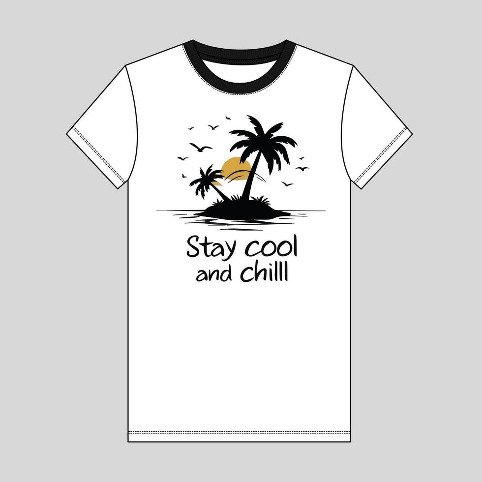 Stay Cool and Chill with a Summer T-Shirt vector