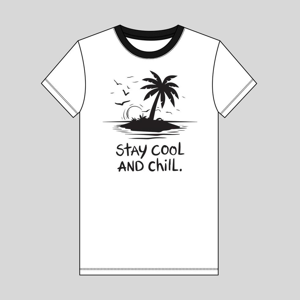 Stay Cool and Chill with a Summer T-Shirt vector