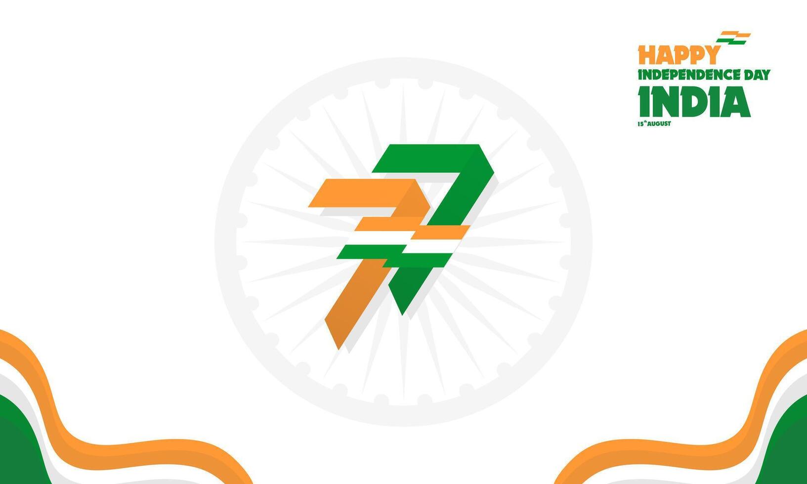 Indian independence day theme background design vector