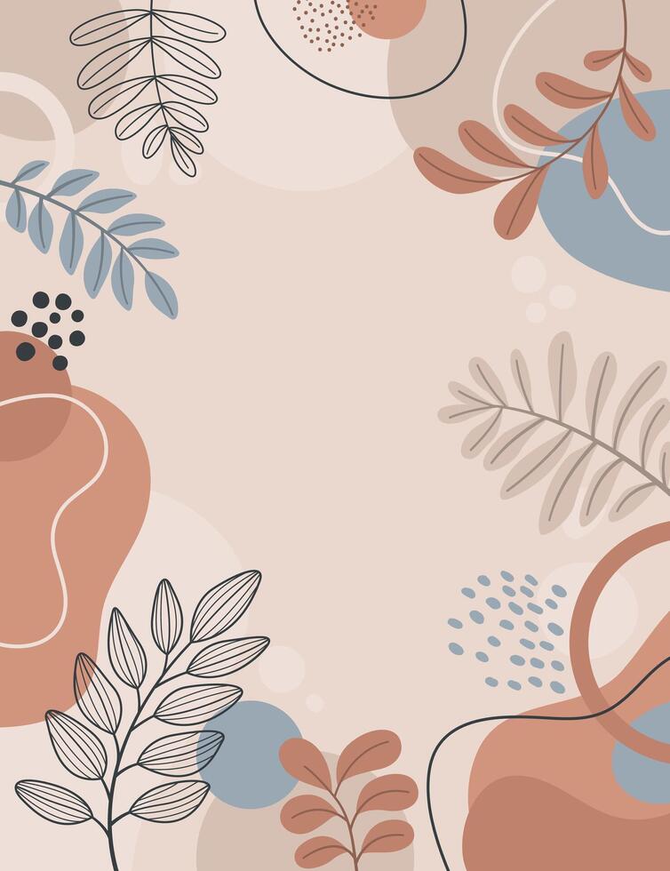 Design banner background. Colorful poster background. branches,art print for beauty, fashion and natural products,wellness, wedding and event. vector