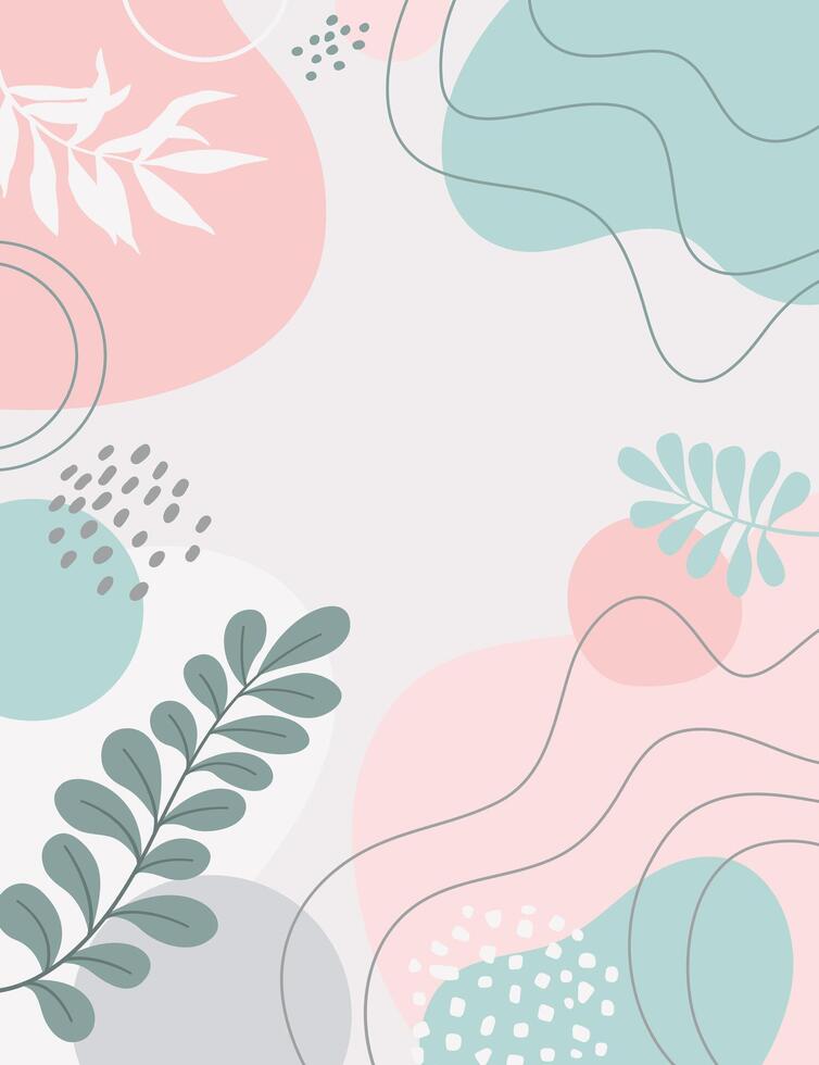 Design banner background. Colorful poster background. branches,art print for beauty, fashion and natural products,wellness, wedding and event. vector