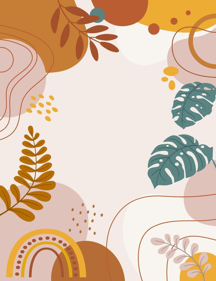 Design banner background. Colorful poster background. branches,art print for beauty, fashion and natural products,wellness, wedding and event. vector
