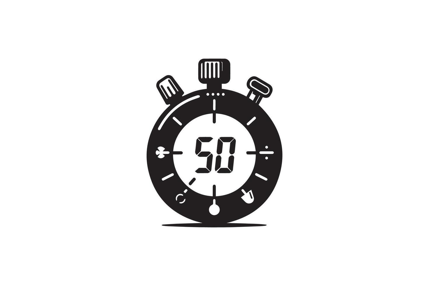 timer clock stop watch isolated on white background vector