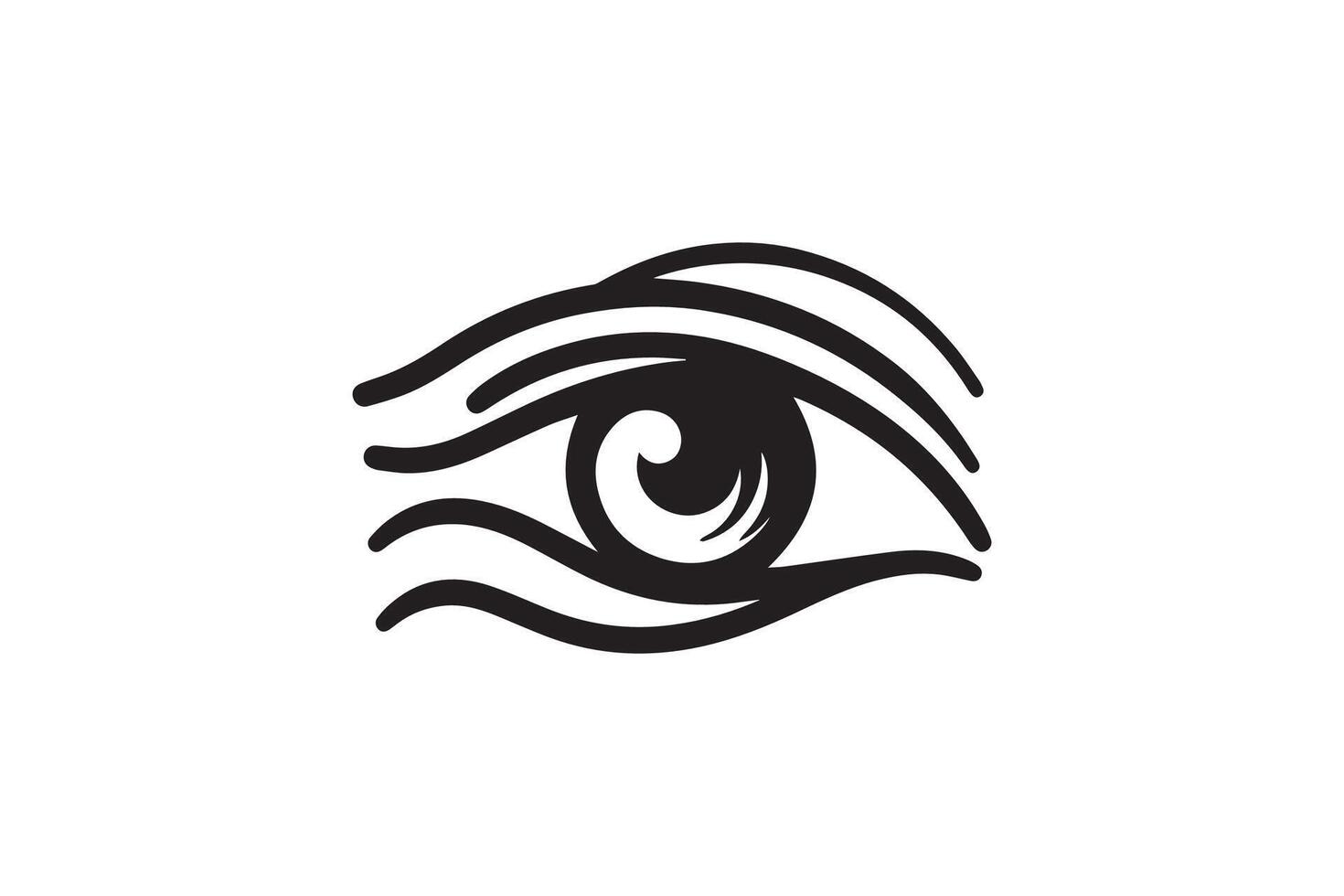 Eye icon set. Eyesight symbol. Retina scan illustration silhouette vector
