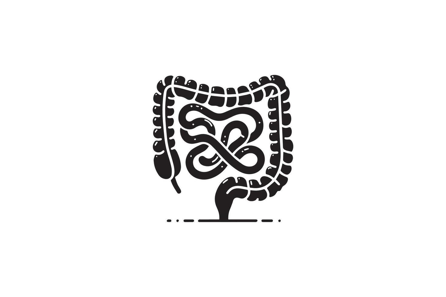intestine body organ icon symbol illustration vector