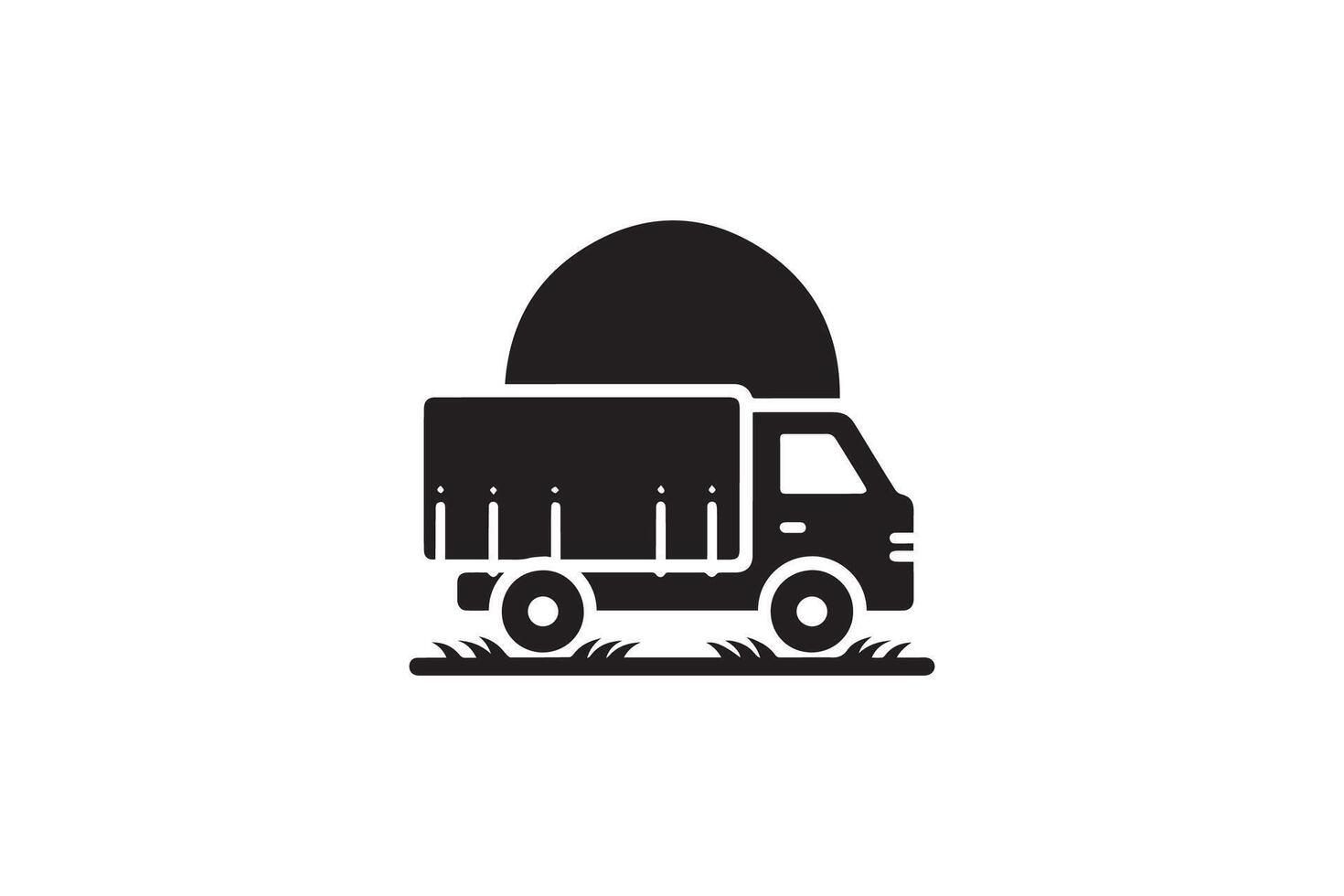 Truck logo, Truck silhouette vector