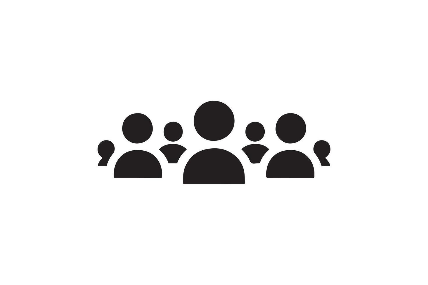group of people silhouette icon vector