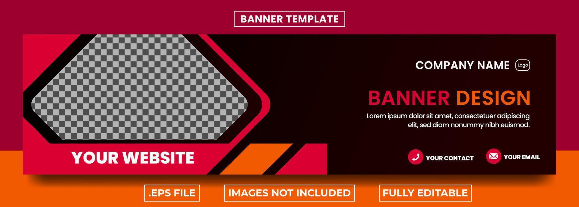 Business banner modern abstract design vector