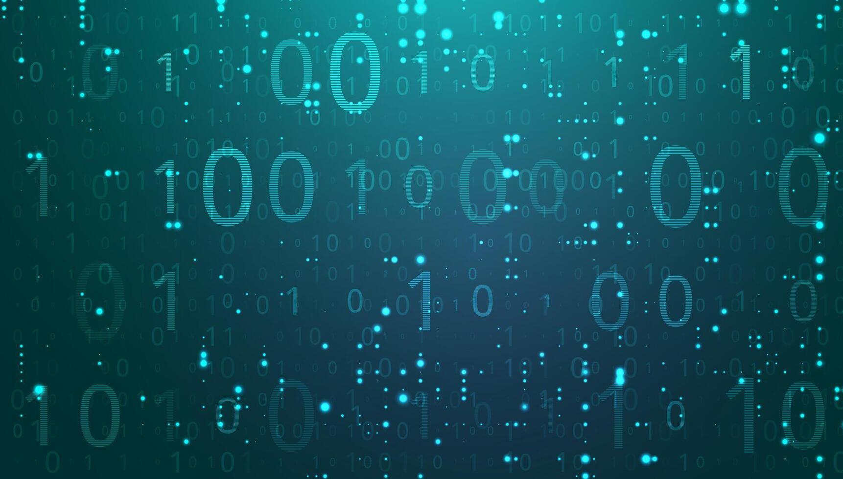 Abstract futuristic cyberspace with binary code. Matrix background vector