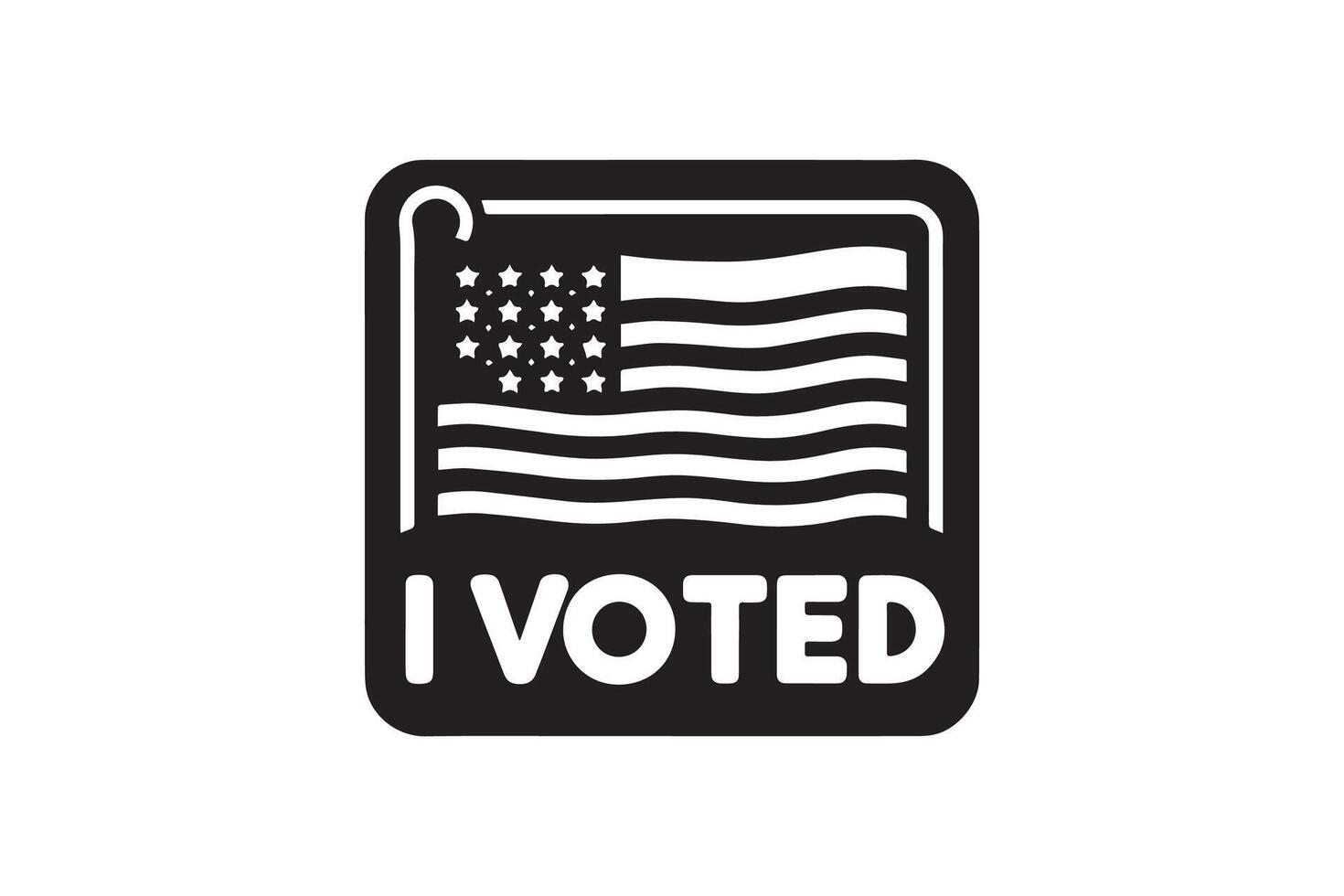 I voted badges. US American presidential election. Political election campaign vector