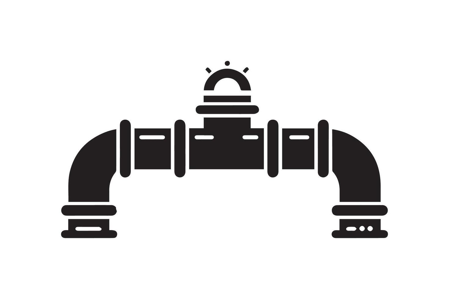 Water, oil or gas M3 pipeline illustration in a flat style vector