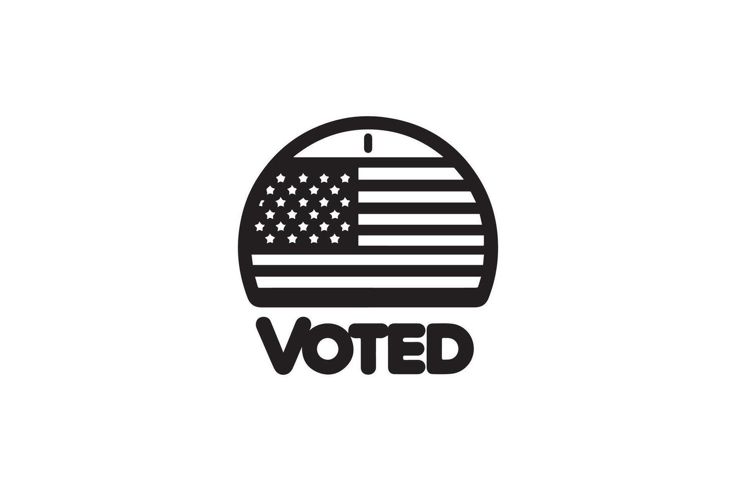 I voted badges. US American presidential election. Political election campaign vector
