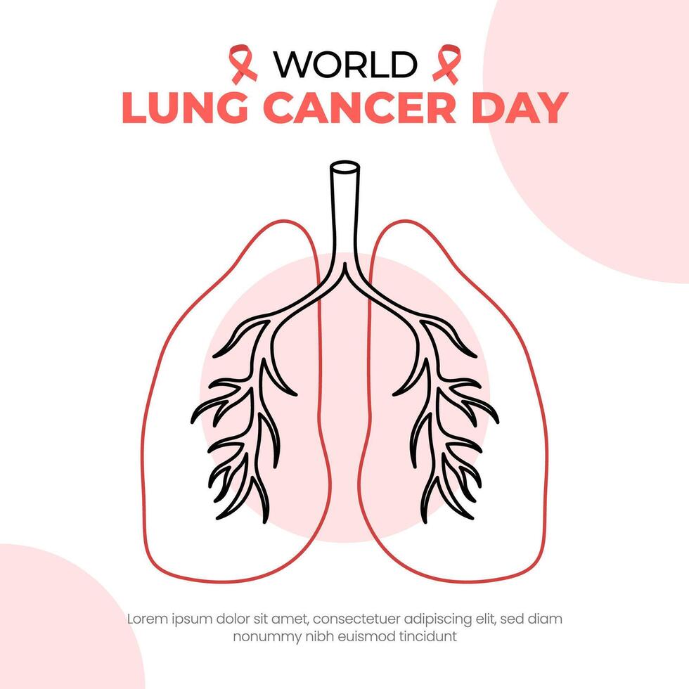 World Lung Cancer Day background template vector
