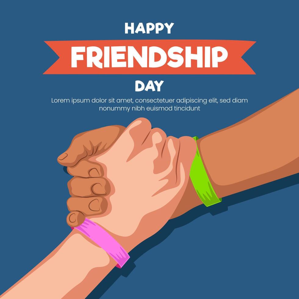 Happy Friendship Day clip art handshake for celebration friendship day. vector