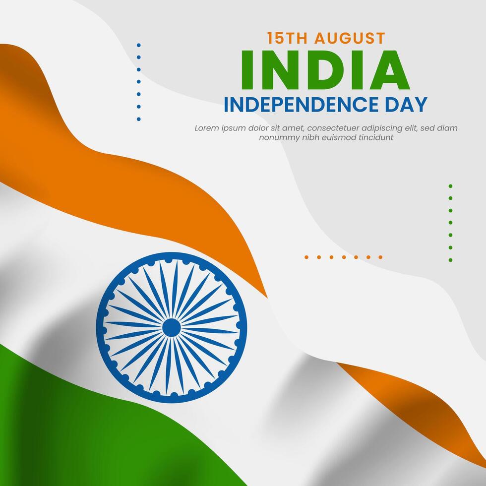 India independence day background or banner design template vector