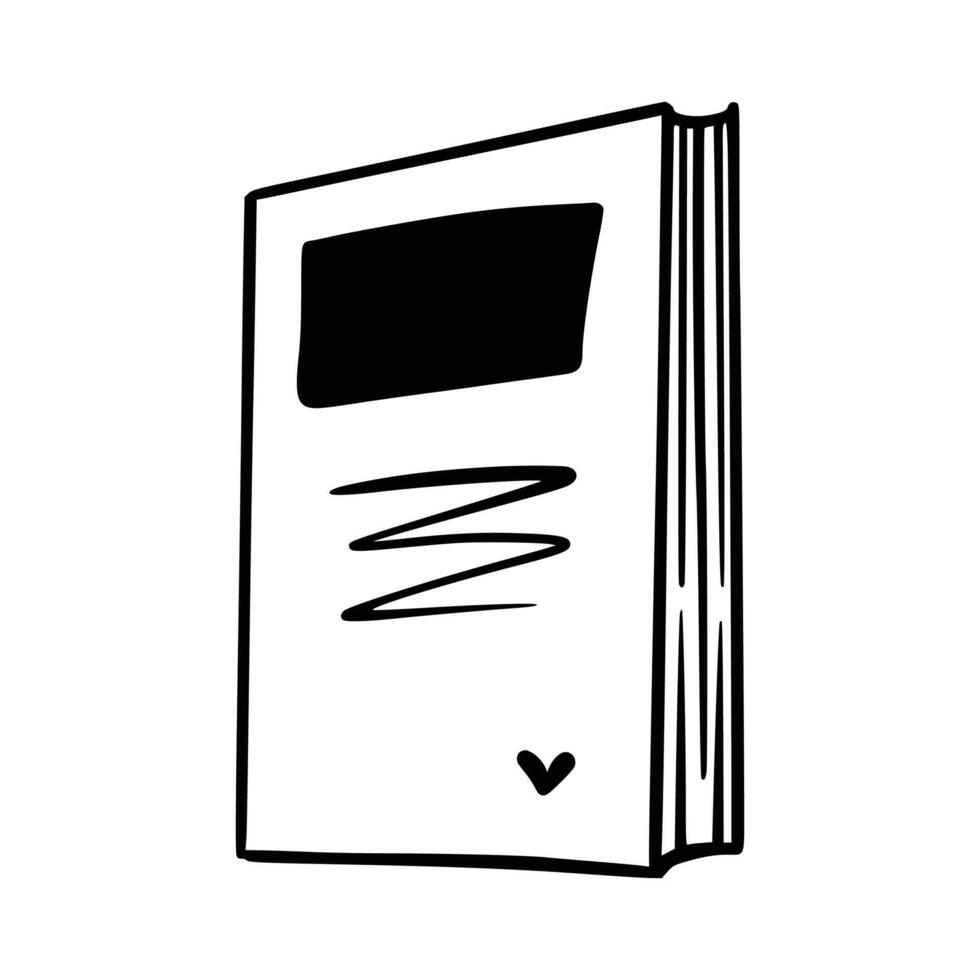 Hand drawn book doodle element, education symbols. illustration for book store, reading club, learning, library, Doodle Illustration style. vector