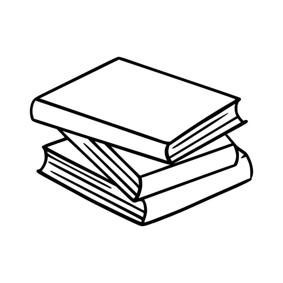 Hand drawn book doodle element, education symbols. illustration for book store, reading club, learning, library, Doodle Illustration style. vector