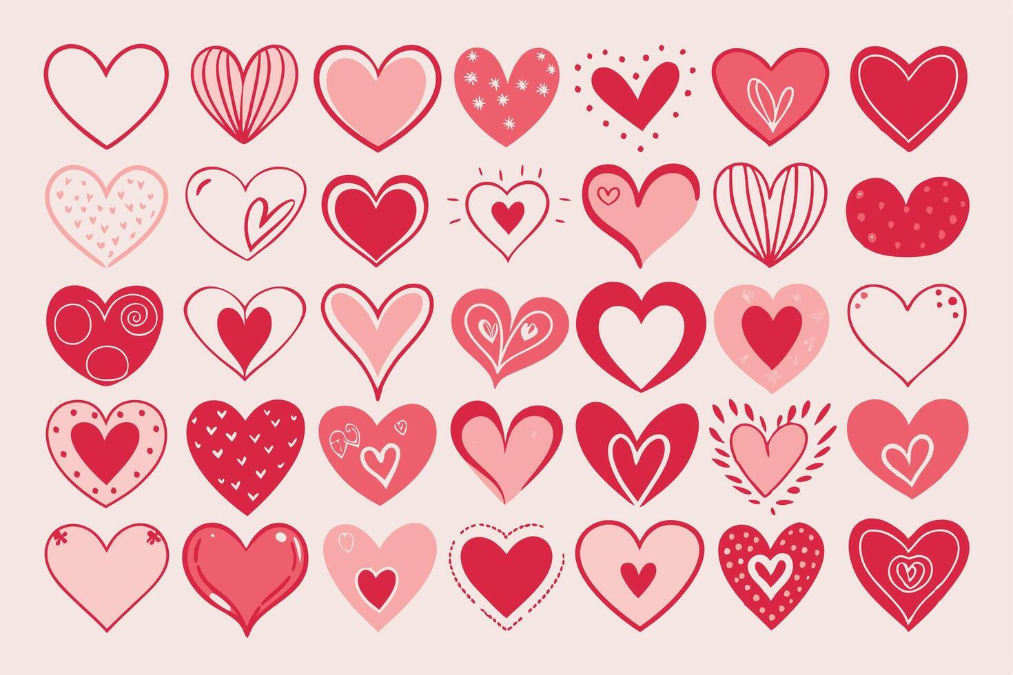 Doodle Heart Eps, Sketch Heart Eps vector