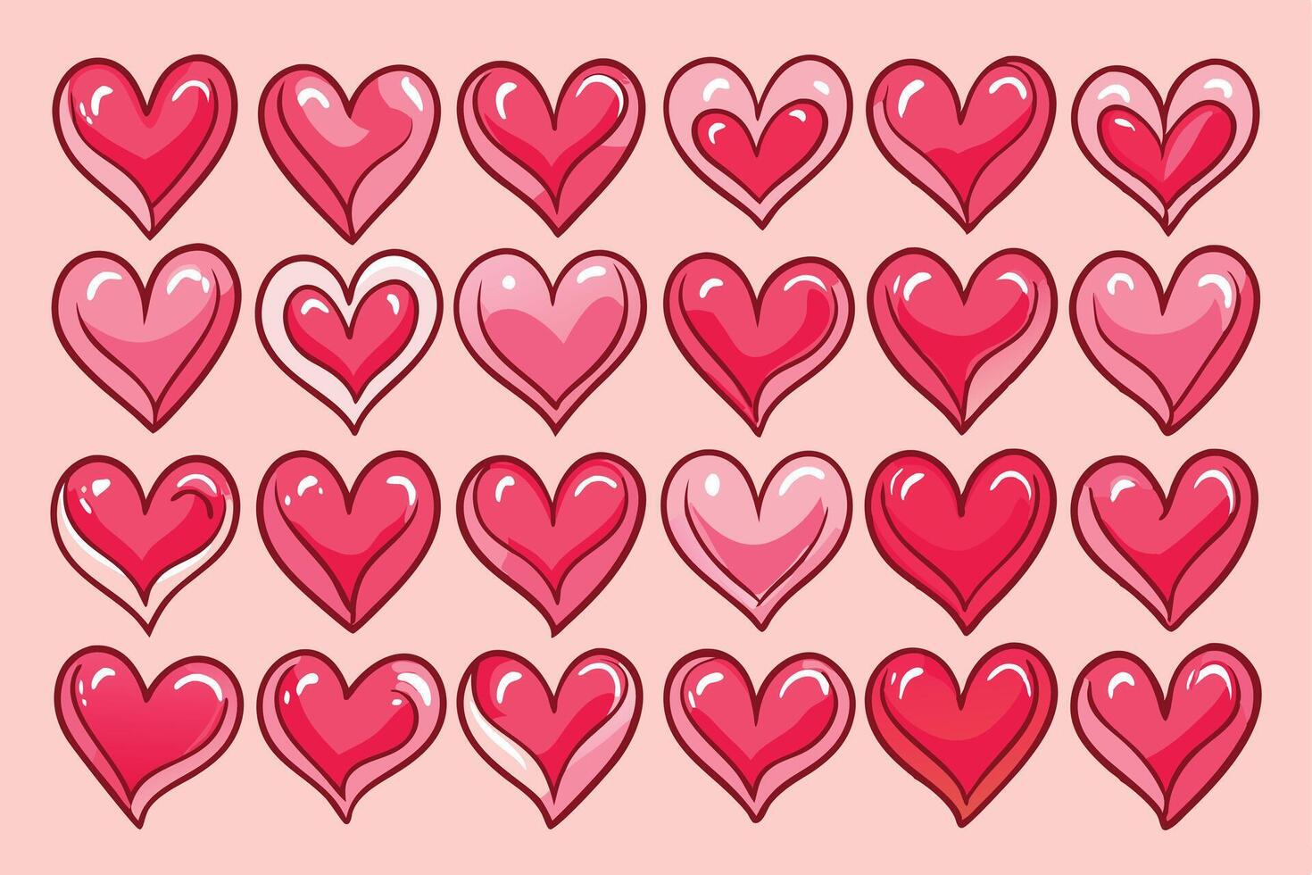 Doodle Heart Eps, Sketch Heart Eps vector