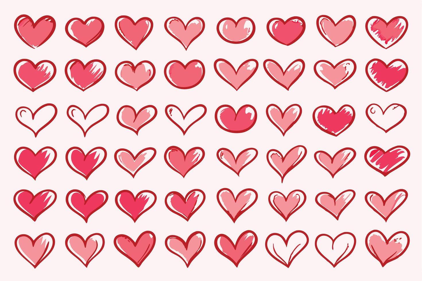 Doodle Heart Eps, Sketch Heart Eps vector