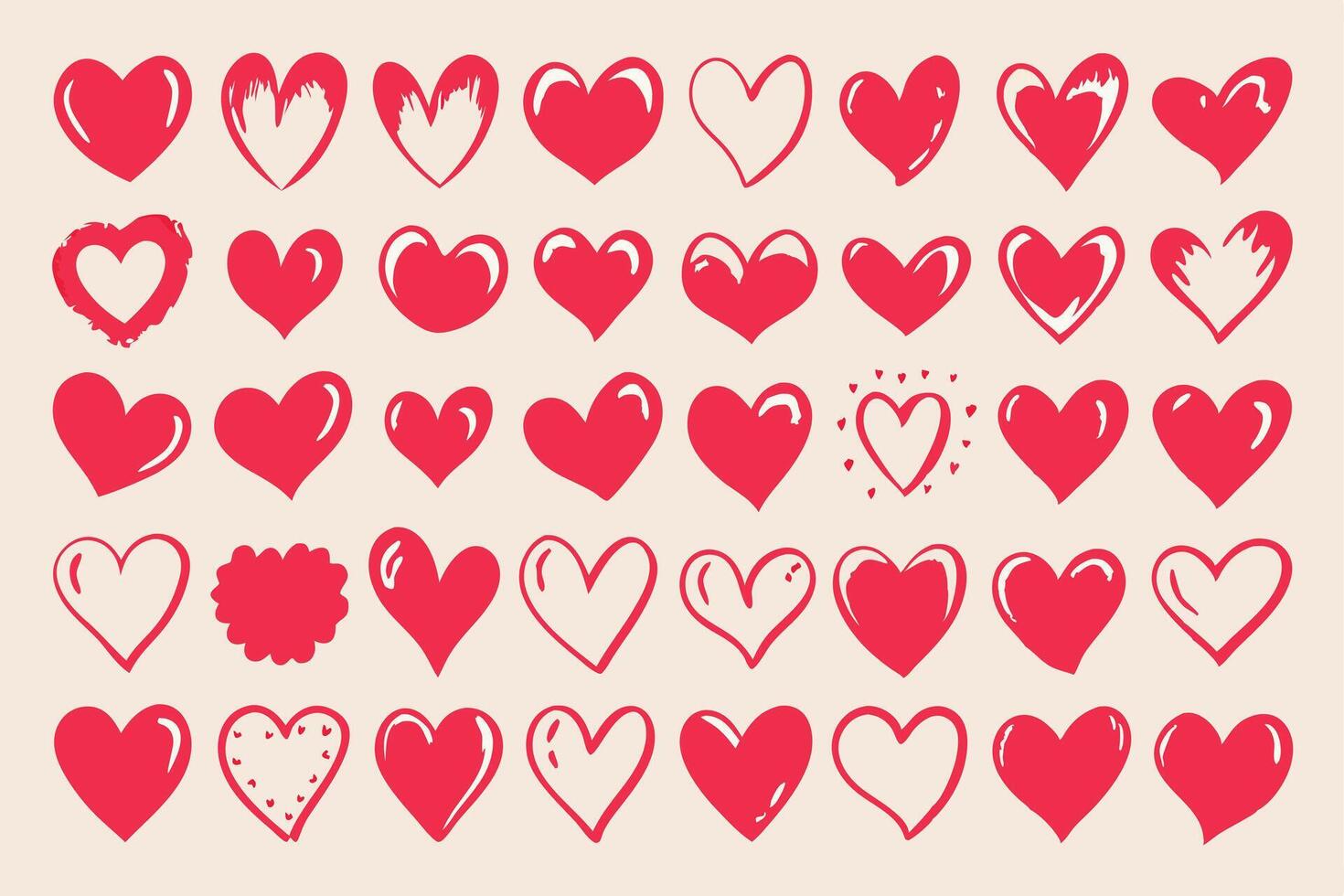 Doodle Heart Eps, Sketch Heart Eps vector