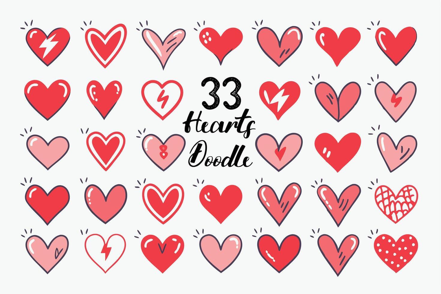 Doodle Heart Eps, Sketch Heart Eps vector