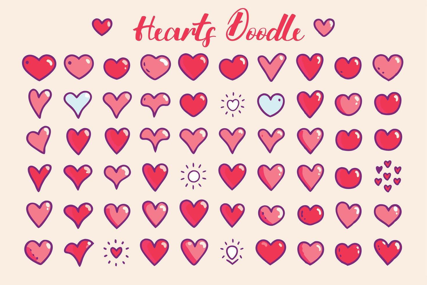 Doodle Heart Eps, Sketch Heart Eps vector