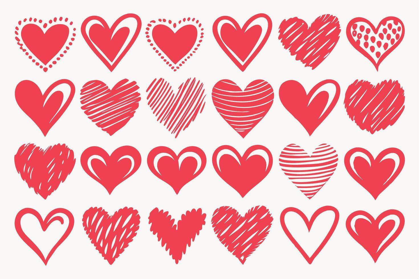 Doodle Heart Eps, Sketch Heart Eps vector