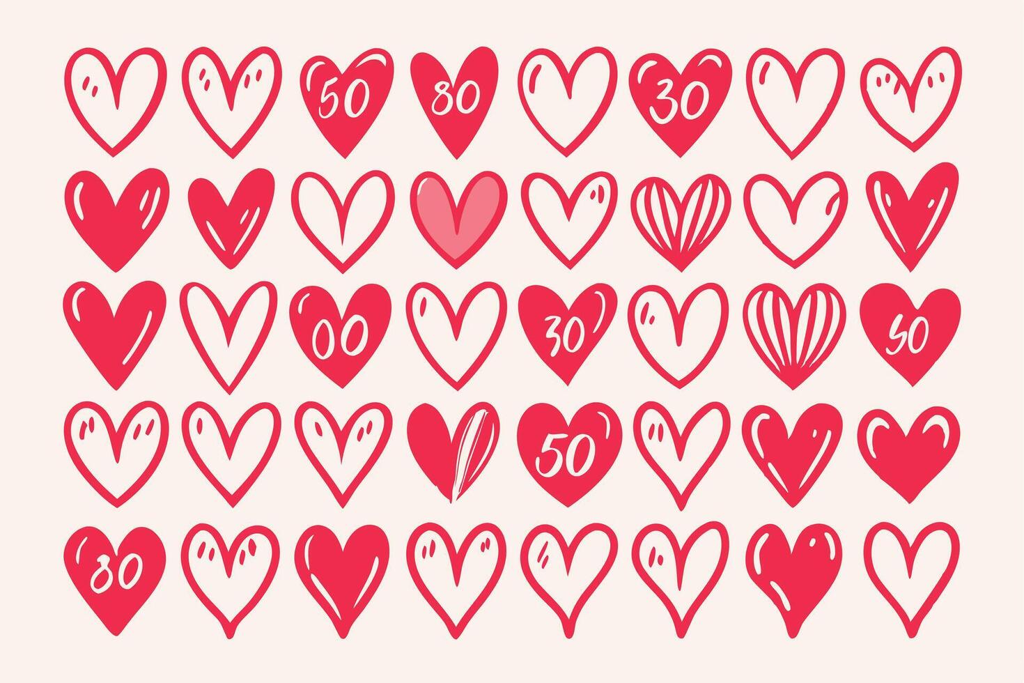 Doodle Heart Eps, Sketch Heart Eps vector
