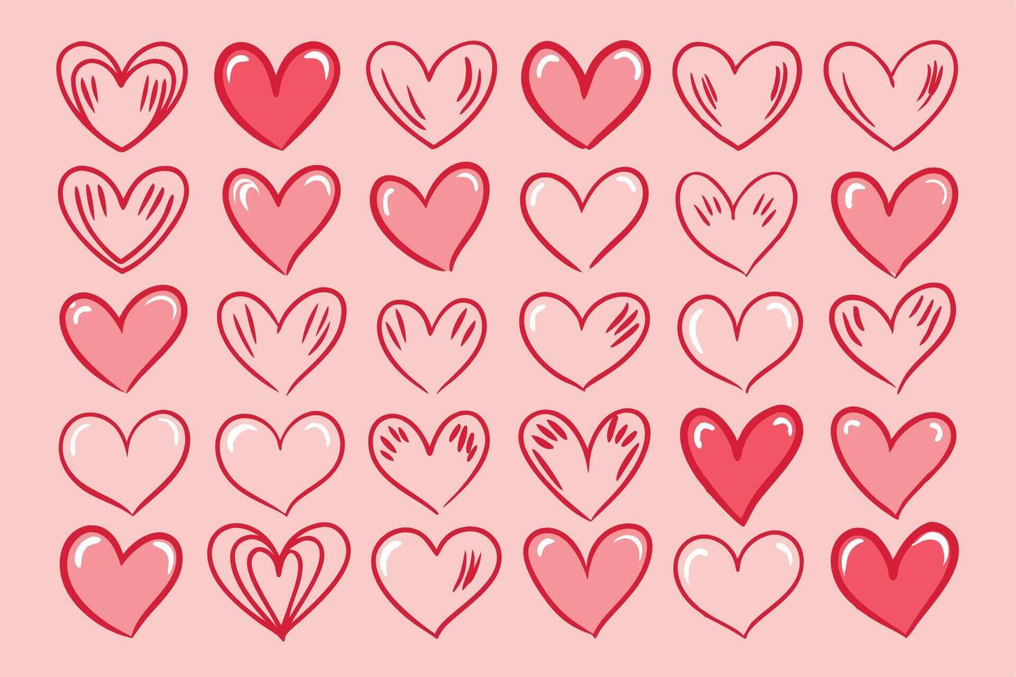 Doodle Heart Eps, Sketch Heart Eps vector