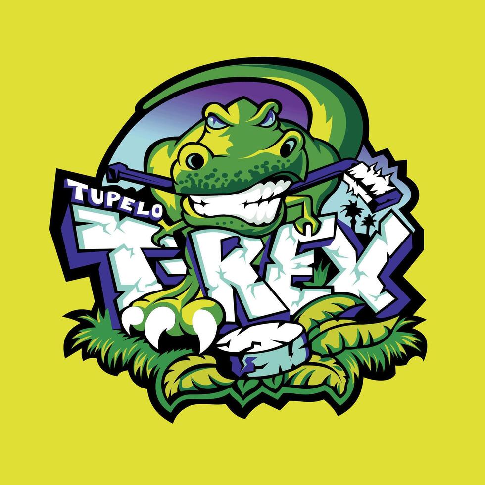 A nice T-rex iconic poster vector