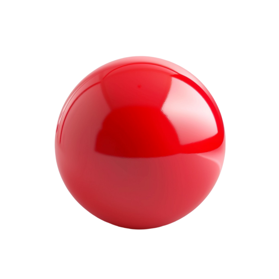 A Red ball on transparent background. png