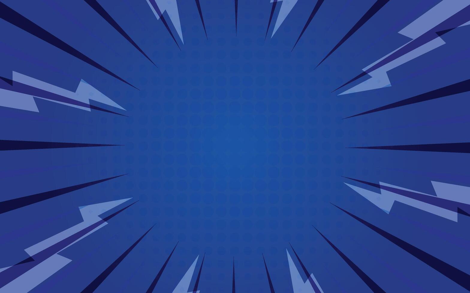 abstract blue background comic power lightning design template vector