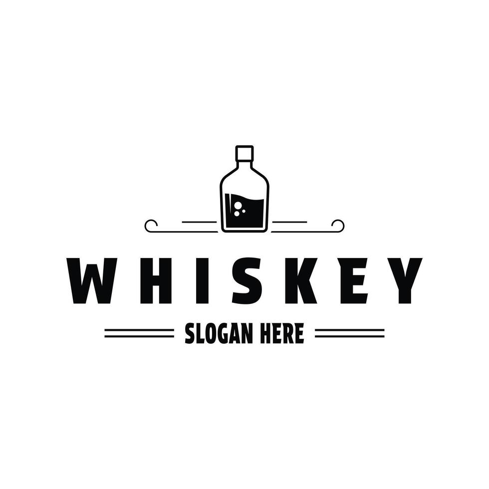 vintage whiskey logo design concept idea vector
