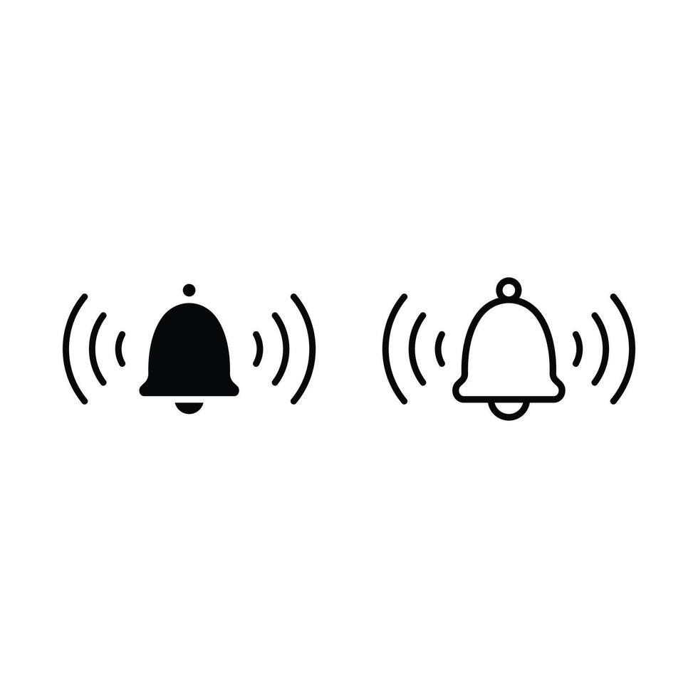 bell icon alarm design on white background vector