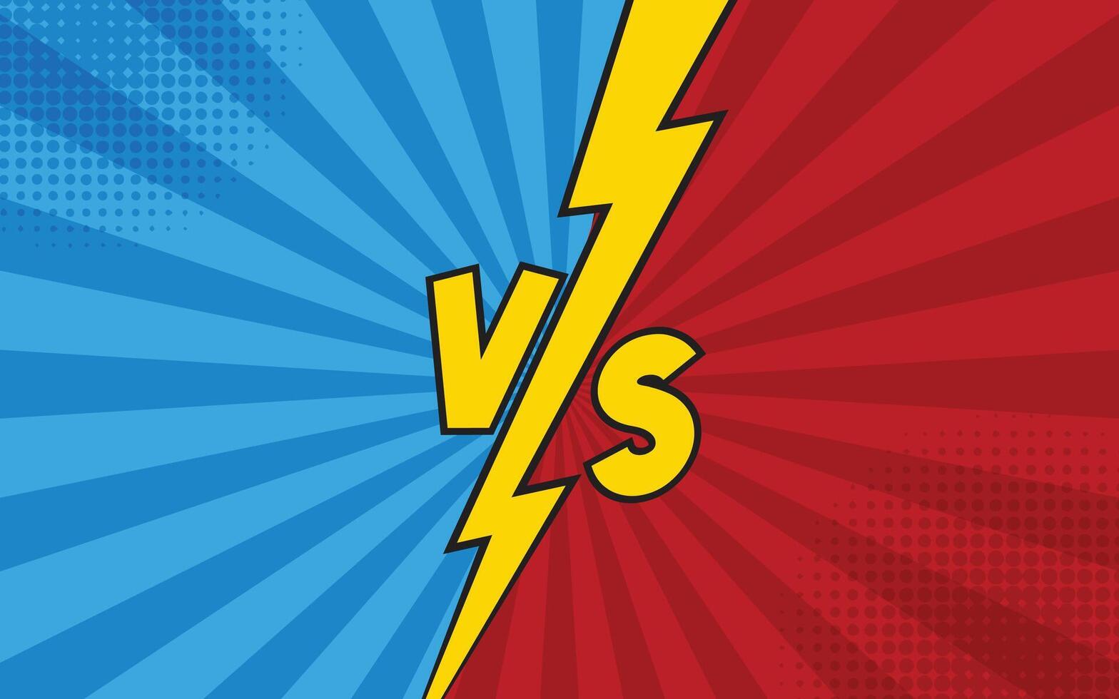 vs background comic duel design template with halftone vector