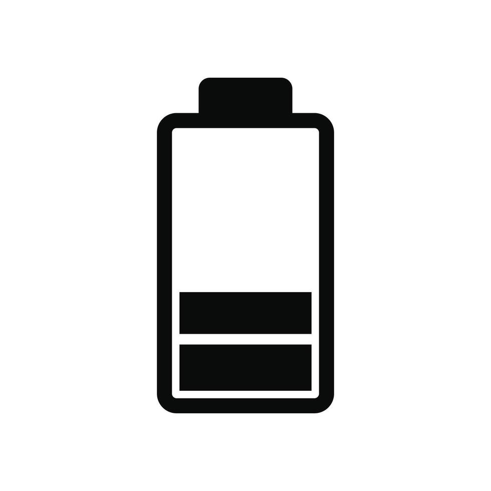 battery icon low design on white background vector