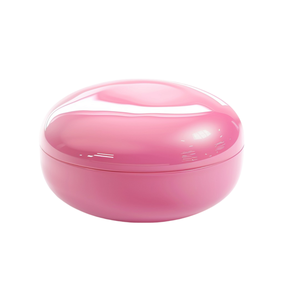 A Pink container with a lid on a transparent background. png