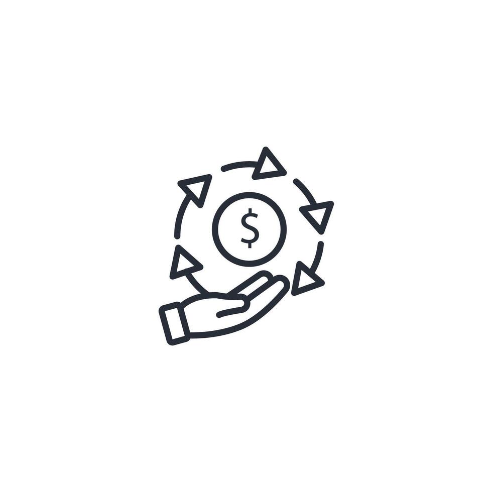 ROI icon. .Editable stroke.linear style sign for use web design,logo.Symbol illustration. vector