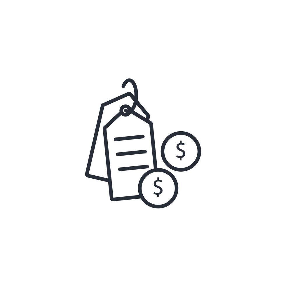 Price icon. .Editable stroke.linear style sign for use web design,logo.Symbol illustration. vector