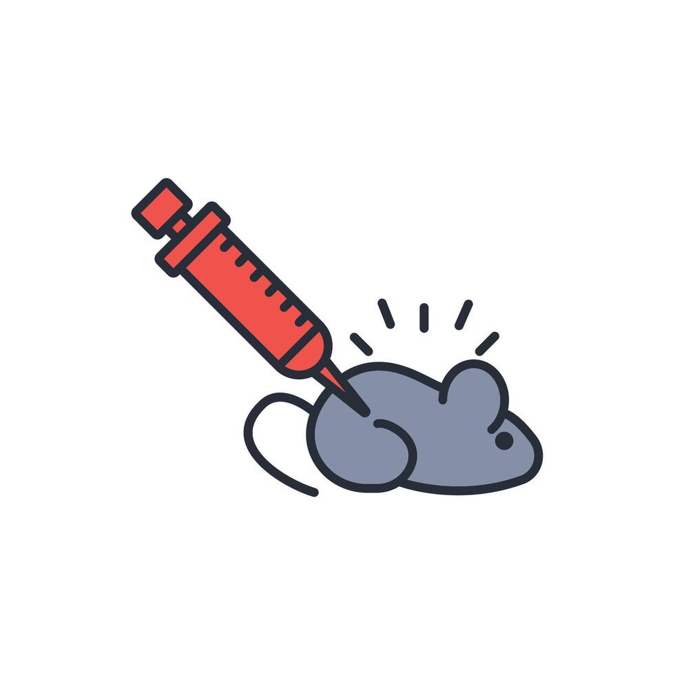 laboratory rat icon. .Editable stroke.linear style sign for use web design,logo.Symbol illustration. vector