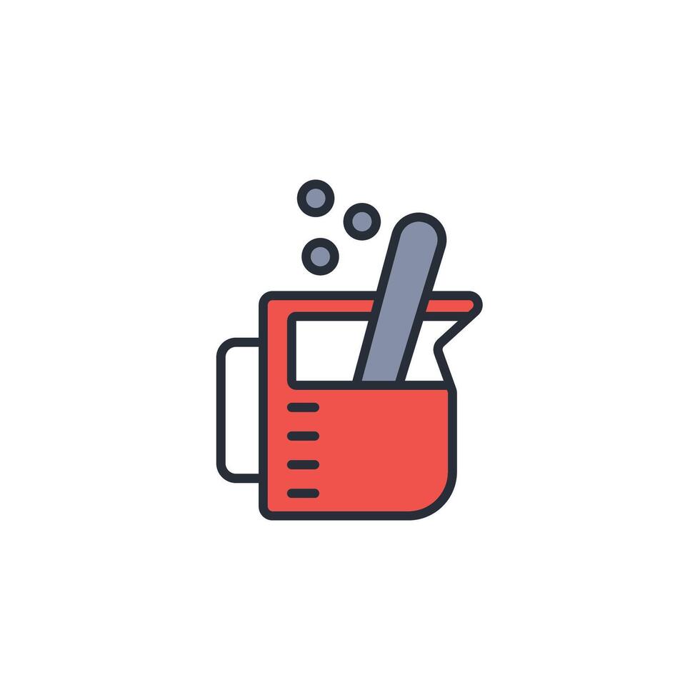 beaker icon. .Editable stroke.linear style sign for use web design,logo.Symbol illustration. vector