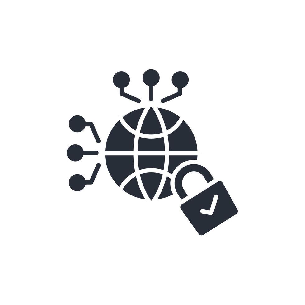 cyber security icon. .Editable stroke.linear style sign for use web design,logo.Symbol illustration. vector