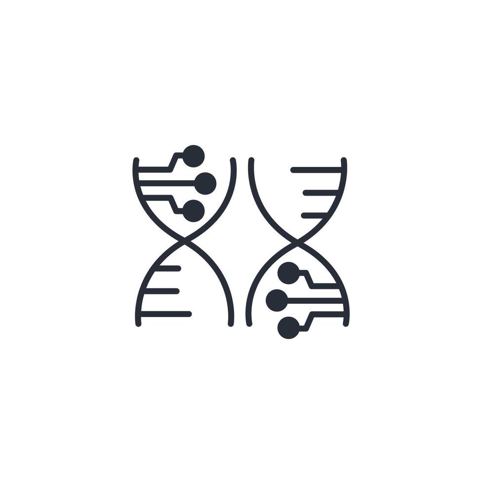 chromosomes icon. .Editable stroke.linear style sign for use web design,logo.Symbol illustration. vector