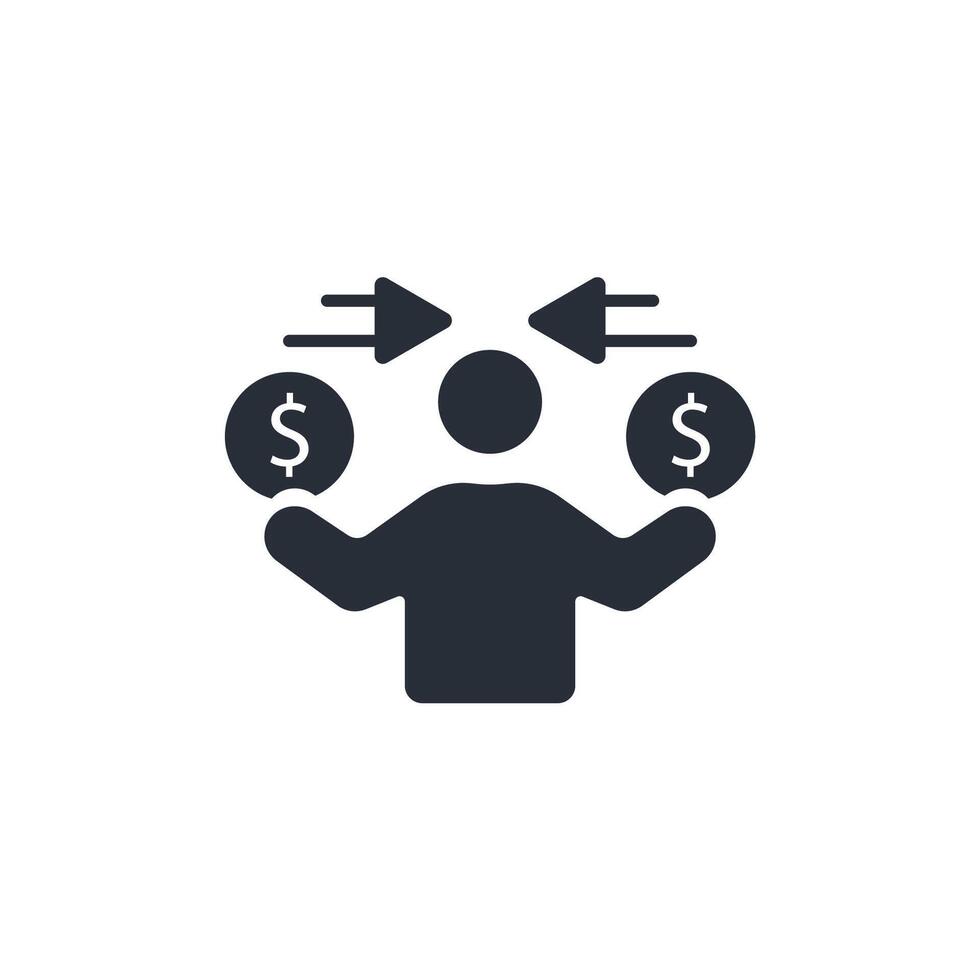 tax refund icon. .Editable stroke.linear style sign for use web design,logo.Symbol illustration. vector