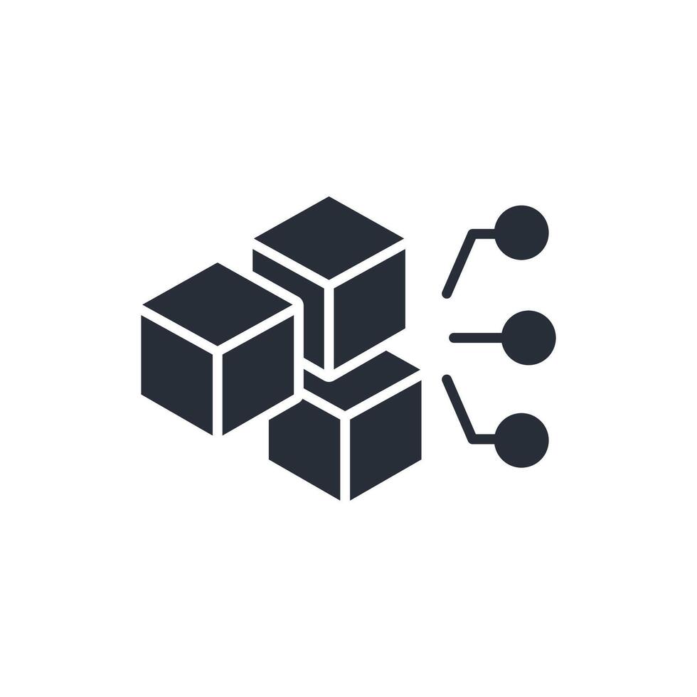 Blockchain icon. .Editable stroke.linear style sign for use web design,logo.Symbol illustration. vector