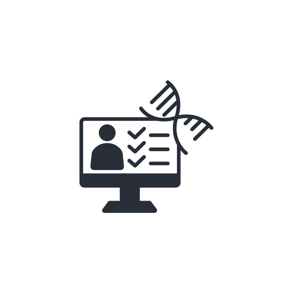gene expression icon. .Editable stroke.linear style sign for use web design,logo.Symbol illustration. vector