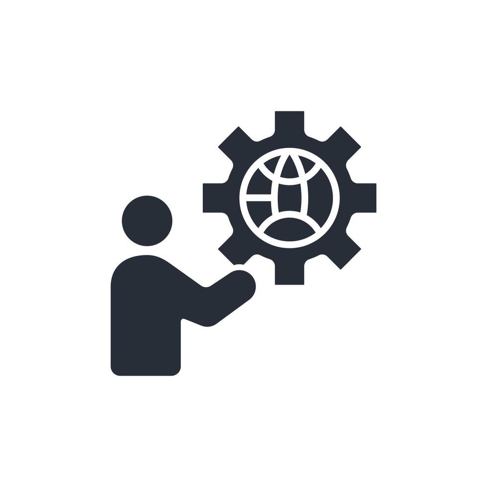 it governance icon. .Editable stroke.linear style sign for use web design,logo.Symbol illustration. vector