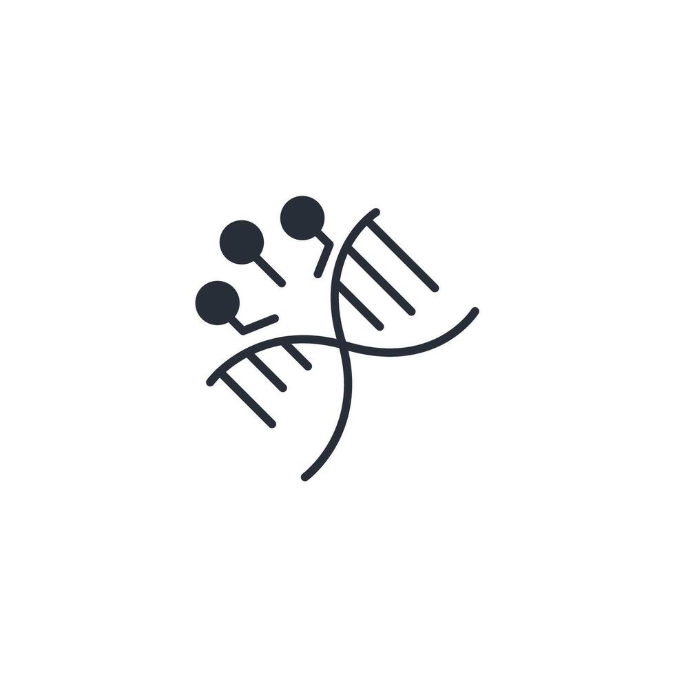 Dna icon. .Editable stroke.linear style sign for use web design,logo.Symbol illustration. vector